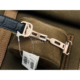 Cartier Eg Factory Diamond 33mm Dial Leather Strap Watch Black