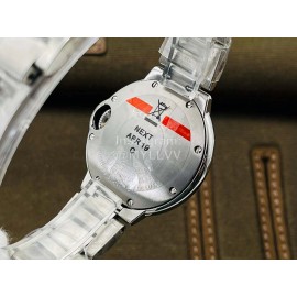 Cartier Eg Factory Diamond 33mm Dial Steel Strap Watch Pink