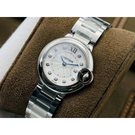 Cartier Eg Factory 33mm Dial Steel Strap Watch Silver