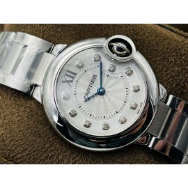 Cartier Eg Factory 33mm Dial Steel Strap Watch Silver