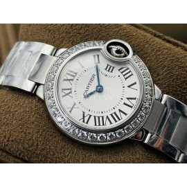 Cartier Eg Factory Diamond 33mm Dial Steel Steel Watch Silver