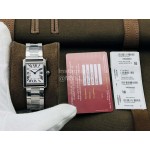 Cartier K11 Factory Tank Series Small Square Dial Steel Strap Watch