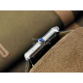Cartier K11 Factory Tank Series Small Square Dial Leather Strap Watch