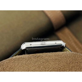 Cartier K11 Factory Tank Series Medium Square Dial Leather Strap Watch