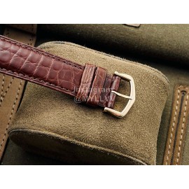 Cartier K11 Factory Tank Series Medium Square Dial Leather Strap Watch Brown