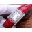 Cartier Tank Reversible Cabriolet Dial Leather Strap Watch Red