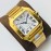 Cartier Bv Factory Square Dial Steel Strap Watch Gold