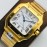 Cartier Bv Factory Square Dial Steel Strap Watch Gold