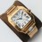Cartier Bv Factory Square Dial Steel Strap Watch Rose Gold