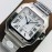 Cartier Bv Factory White Square Dial Steel Strap Watch