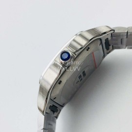 Cartier Bv Factory White Square Dial Steel Strap Watch