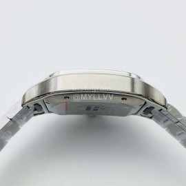 Cartier Bv Factory White Square Dial Steel Strap Watch
