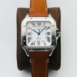 Cartier Bv Factory White Square Dial Steel Strap Watch