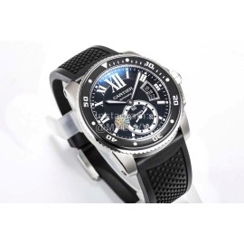 Calibre De Cartier Luminous Calendar Waterproof Mechanical Watch Black