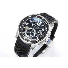Calibre De Cartier Luminous Calendar Waterproof Mechanical Watch Black