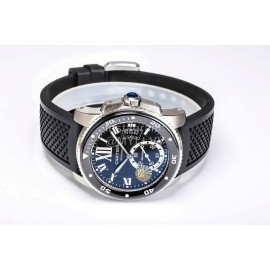Calibre De Cartier Luminous Calendar Waterproof Mechanical Watch Black