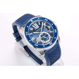 Calibre De Cartier Luminous Calendar Waterproof Mechanical Watch Blue