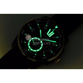 Calibre De Cartier Luminous Calendar Waterproof Mechanical Watch Blue