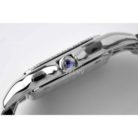 PanthèRe De Cartier Water Resistant Square Dial Watch Silver