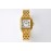 PanthèRe De Cartier Water Resistant Square Dial Watch Gold