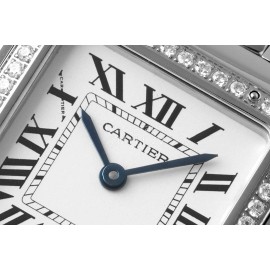 PanthèRe De Cartier Water Resistant Diamond Square Dial Watch Silver