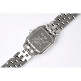 PanthèRe De Cartier Water Resistant Diamond Square Dial Watch Silver