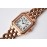 PanthèRe De Cartier Water Resistant Diamond Square Dial Watch Rose Gold