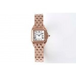 PanthèRe De Cartier Square Dial Water Resistant Watch Rose Gold