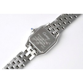 PanthèRe De Cartier Square Dial Diamond Water Resistant Watch Silver