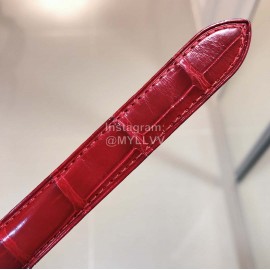 Cartier 316l Refined Steel Zircon Mosaic Watch For Women Red