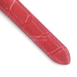 Cartier 316l Refined Steel Zircon Mosaic Watch Red For Women