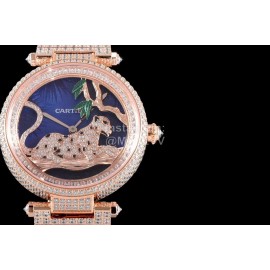 Cartier Creative Gem Cheetah Quartz Watch Rose Gold