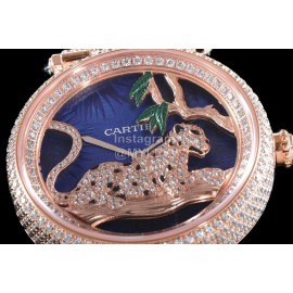 Cartier Creative Gem Cheetah Quartz Watch Rose Gold
