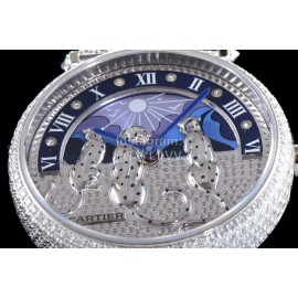 Cartier Creative Gem Cheetah Quartz Watch Silver