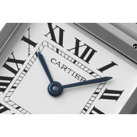 PanthèRe De Cartier Medium Square Dial Steel Strap Watch Silver