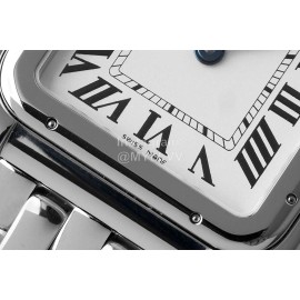 PanthèRe De Cartier Medium Square Dial Steel Strap Watch Silver