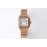 PanthèRe De Cartier Medium Square Dial Steel Strap Watch Rose Gold
