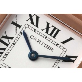 PanthèRe De Cartier Medium Square Dial Steel Strap Watch Rose Gold