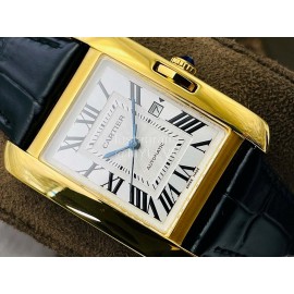Cartier Eg Factory 904l Refined Steel Square Dial Watch Black