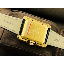 Cartier Eg Factory 904l Refined Steel Square Dial Watch Black