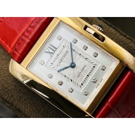 Cartier Eg Factory 904l Refined Steel Square Dial Watch Red