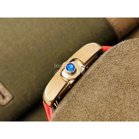 Cartier Eg Factory 904l Refined Steel Square Dial Watch Red