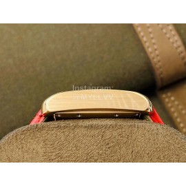 Cartier Eg Factory 904l Refined Steel Square Dial Watch Red