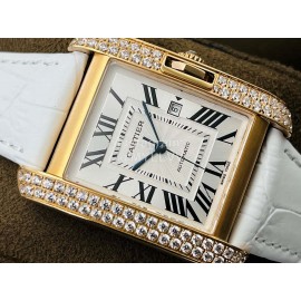 Cartier Eg Factory 904l Refined Steel Square Dial Watch White