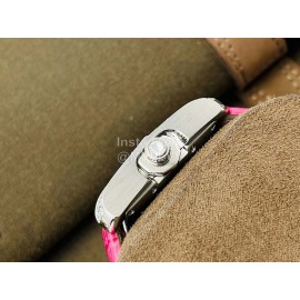 Cartier Eg Factory 904l Refined Steel Square Dial Watch Rose Red