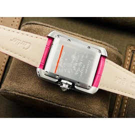 Cartier Eg Factory 904l Refined Steel Square Dial Watch Rose Red