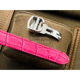 Cartier Eg Factory 904l Refined Steel Square Dial Watch Rose Red