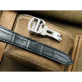 Cartier Eg Factory 904l Refined Steel Square Dial Black Strap Watch