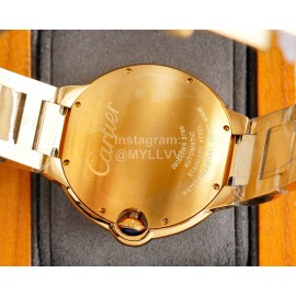 Cartier Fashion Diamond 42mm Dial Steel Strap Watch Gold