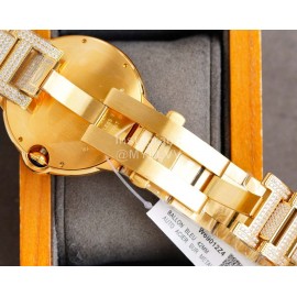 Cartier Fashion Diamond 42mm Dial Steel Strap Watch Gold